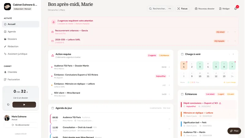 Interface de Lexlane