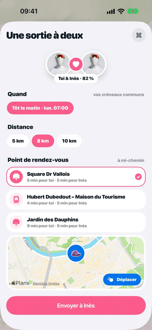 Pace, écran secondaire