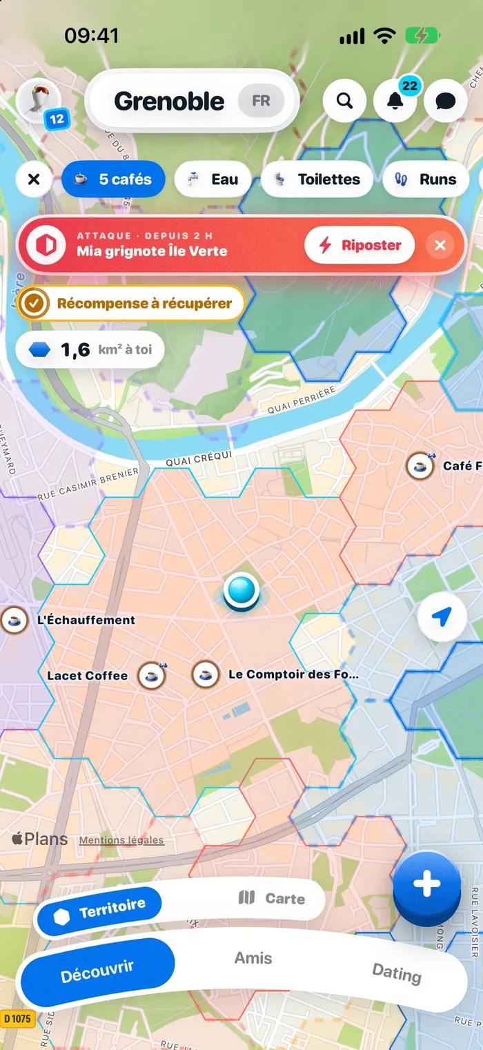 Pace, carte des territoires