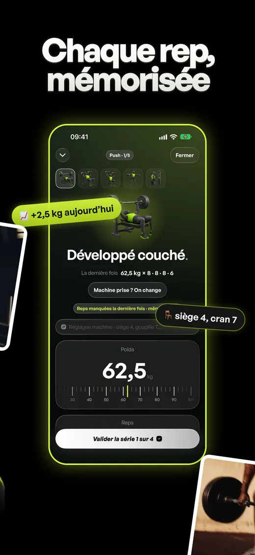 Aura : Chaque rep mémorisée